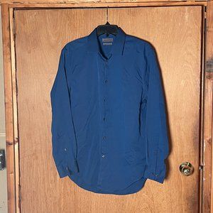 Calvin Klein Button-Up, Long Sleeve Shirt, Slim Fit, Non-Iron in Blue